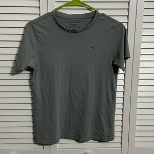 Tommy Hilfiger Gray Short Sleeve Shirt Size Medium 12-14 100% Cotton